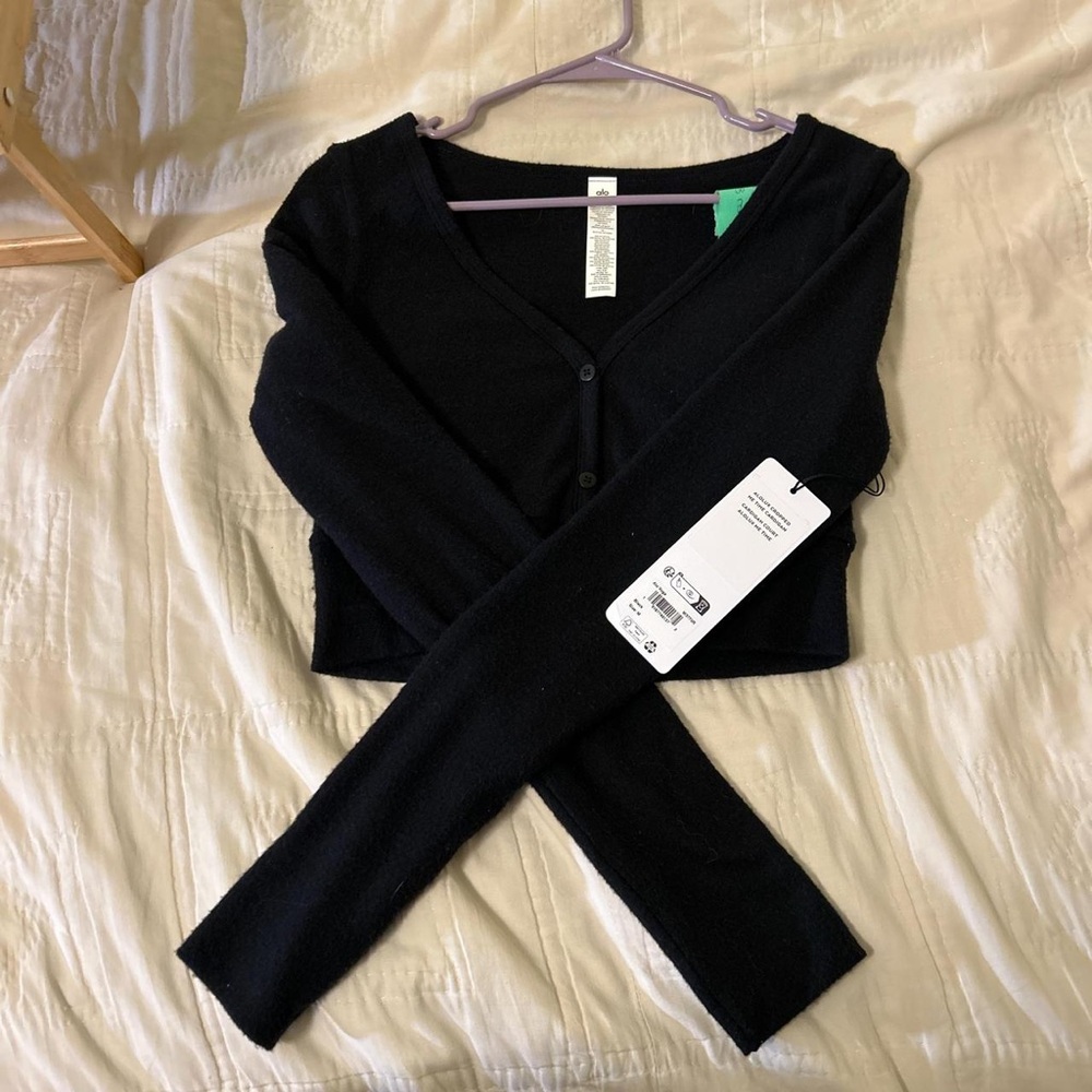 ALO Yoga Black Women's Cardigan Sweater